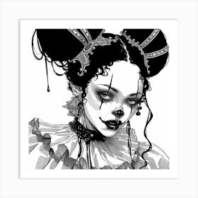 Clown Girl Art Print