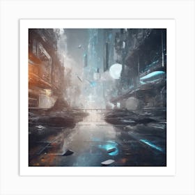 Futuristic City 18 Art Print