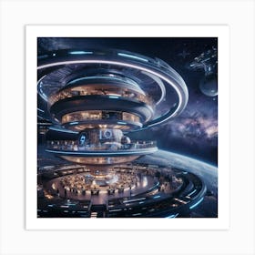 Futuristic Space Station 8 Art Print