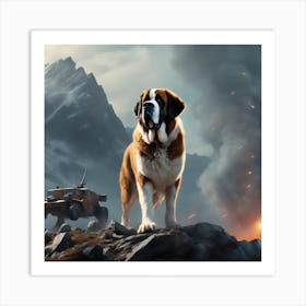 St Bernard 16 Art Print