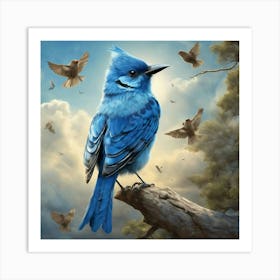 Blue Bird 3 Art Print