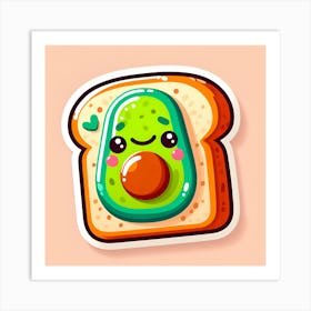 Avocado Sticker 2 Art Print