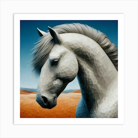 Horse In The Desert 1 Art Print