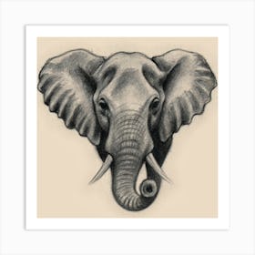 Elephant Head Art Print