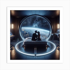 Bedroom In Space Art Print