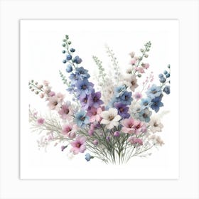 Flower of Delphinium Art Print