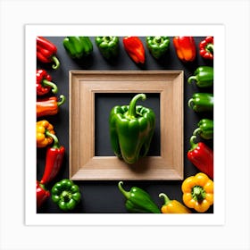 Peppers In A Frame 15 Art Print