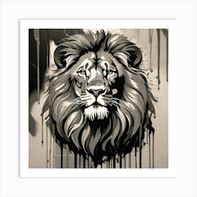 Lion Head Art Print