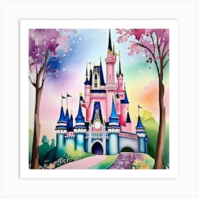 Disney Castle Painting Art Print