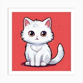 White Cat 1 Art Print