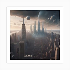 Futuristic Cityscape 1 Art Print