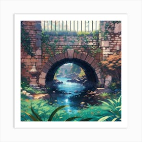 Bridge Over The River Art Print
