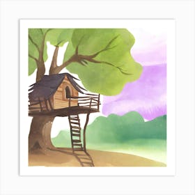 Treehouse Art Print