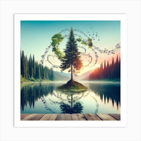 Tree Music Art Print