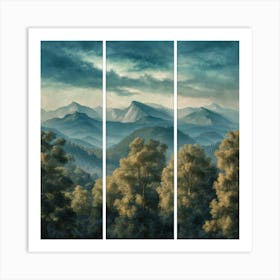 Mountains In The Sky Art Print