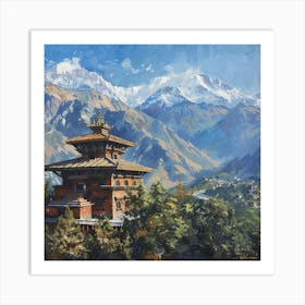 Nepali Pagoda Art Print