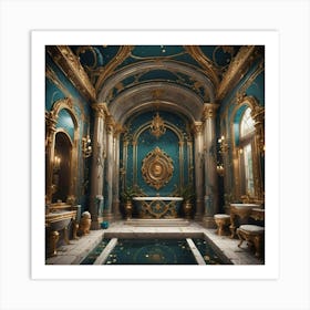 Rococo Bathroom Art Print