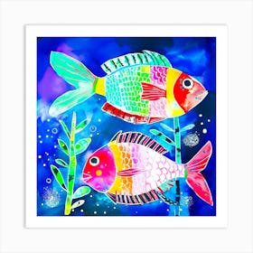 Two Colorful Fish Art Print