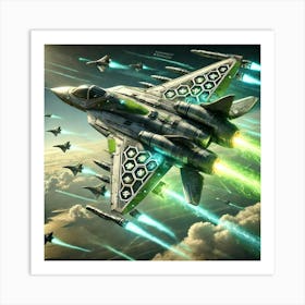 Vx F1 Toxic Wasp Air Superiority Fighter Converted Art Print