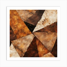 Brown Triangles Art Print