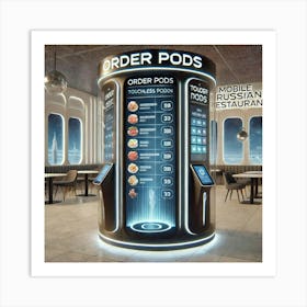 A Futuristic Order Station Called Order Pods For A Art Print