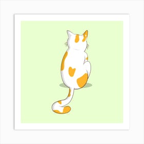 Cat Cute Cat Cartoon Cat Pet Nature Sitting Cat Kitten Animal Cartoon Animal Art Print