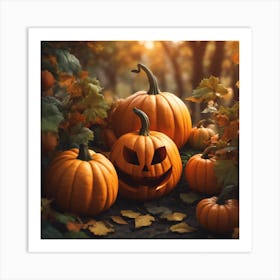 Halloween Pumpkins 3 Art Print