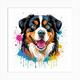 Graffiti Burmese Mountain Dog 1 Art Print