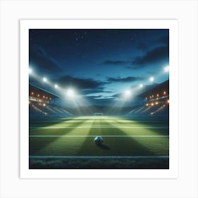 Soccer Stadium At Night 1 Art Print