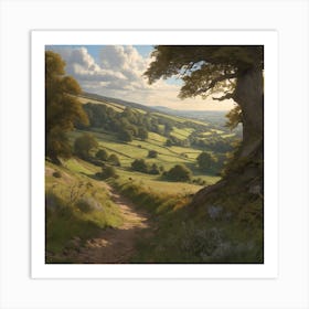 Path Through The Countryside Art Print