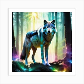 Wolf In The Forest 63 Art Print