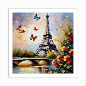 Butterfly In Paris 4 Art Print