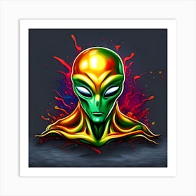 Alien Head Art Print