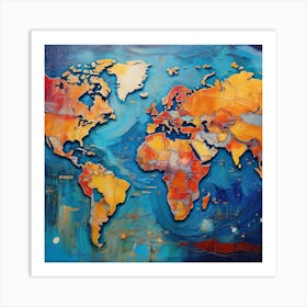 World Map 62 Art Print