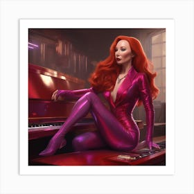 Tori Amos as Jessica Rabbit Art Print