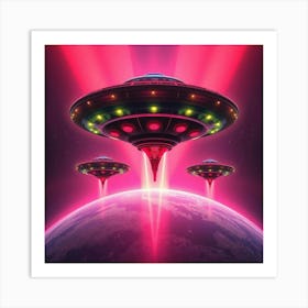 Alien Spaceships 1 Art Print