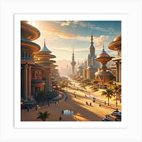 Futuristic City Art Print