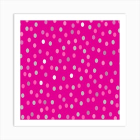 Pink Polka Dots 1 Art Print