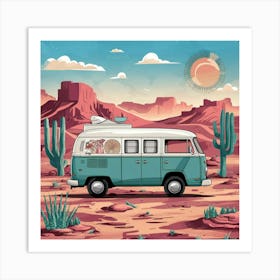 Boho Van In The Desert Art Illustration L9shl2qnqggv Ldyqyvmna 1z3jjxwnsqglgghpwxgoyq Art Print