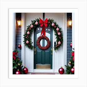 Christmas Door Decorations 1 Art Print