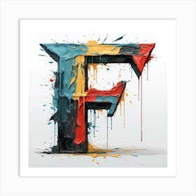 Letter F 4 Art Print