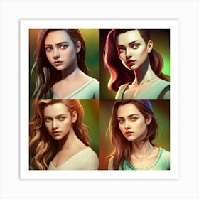 Portrait Of A Young Woman 3 Art Print