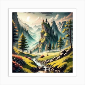 Landscape Painting 136 Art Print