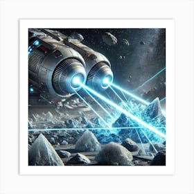 Ice Cutting Lasers Ship Weapons Art Print