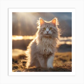 Cat In The Sun Art Print