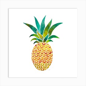 Ananas Yellow Square Art Print