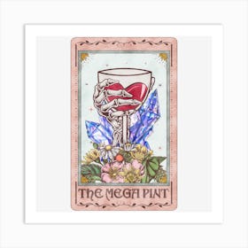 The Mega Pint Skeleton Tarot Card Art Print