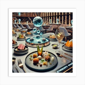 A Futuristic Dining Experience At The Syndicate S Art Print