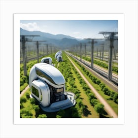 Futuristic Train Station 1 Art Print