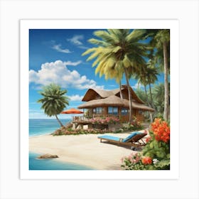 Beach House 3 Art Print